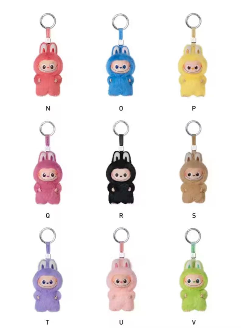 Labubu アルファベット【Q】ラブブ ぬいぐるみ ペンダント popmart