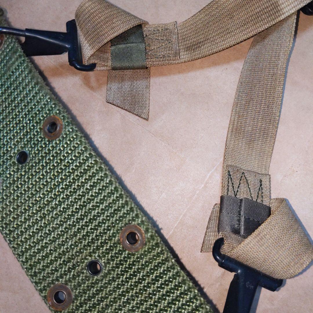 アメリカ陸軍M67装備 Hサスペンダー/ベルト/ポーチ 実物放出良品