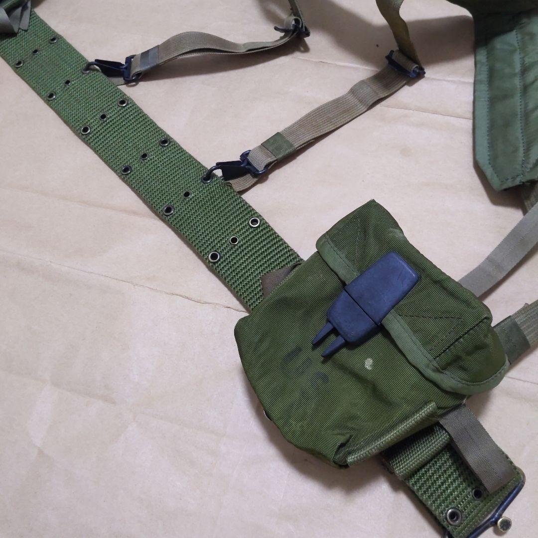 アメリカ陸軍M67装備 Hサスペンダー/ベルト/ポーチ 実物放出良品