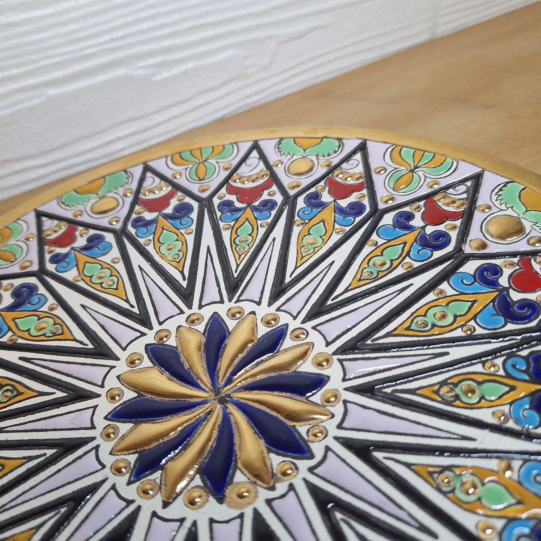美品　スペイン製 Artecer セビリア 24金手描き 飾り皿 クエルダ・セカ