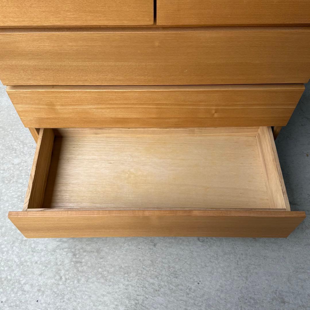 自宅保管品 無印良品 / 良品計画 4段チェスト 天然木 タモ材 現状渡し