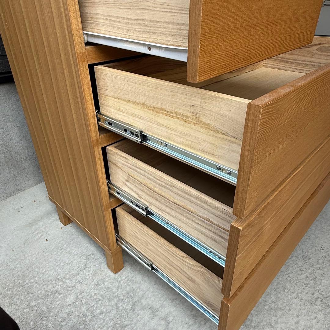 自宅保管品 無印良品 / 良品計画 4段チェスト 天然木 タモ材 現状渡し