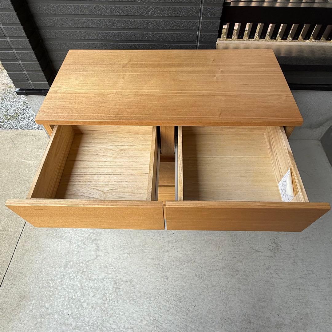 自宅保管品 無印良品 / 良品計画 4段チェスト 天然木 タモ材 現状渡し