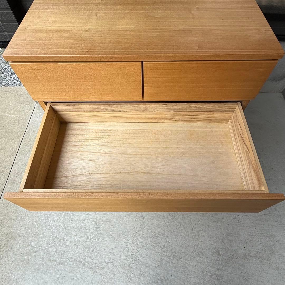 自宅保管品 無印良品 / 良品計画 4段チェスト 天然木 タモ材 現状渡し