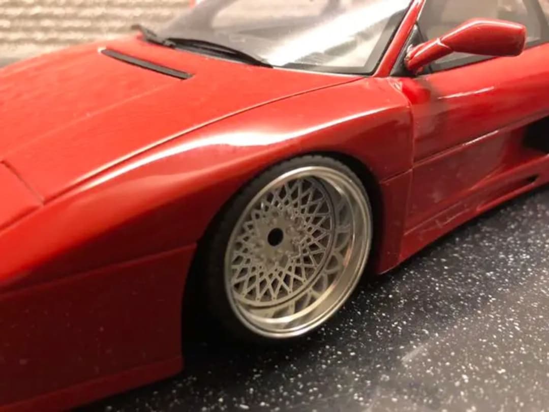 1/18 ケーニッヒ　フェラーリF48 アルミ削り出し深リムホイールカスタム