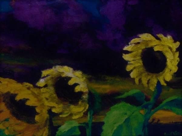 エミール・ノルデ、強風に立つひまわり、希少画集画、新品額付