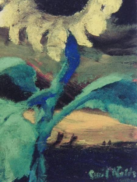 エミール・ノルデ、強風に立つひまわり、希少画集画、新品額付