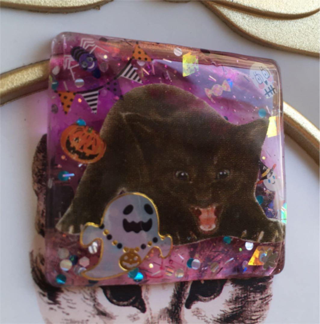 レジンヘアゴム♡大きめサイズハロウィン黒猫ちゃん・再販不可
