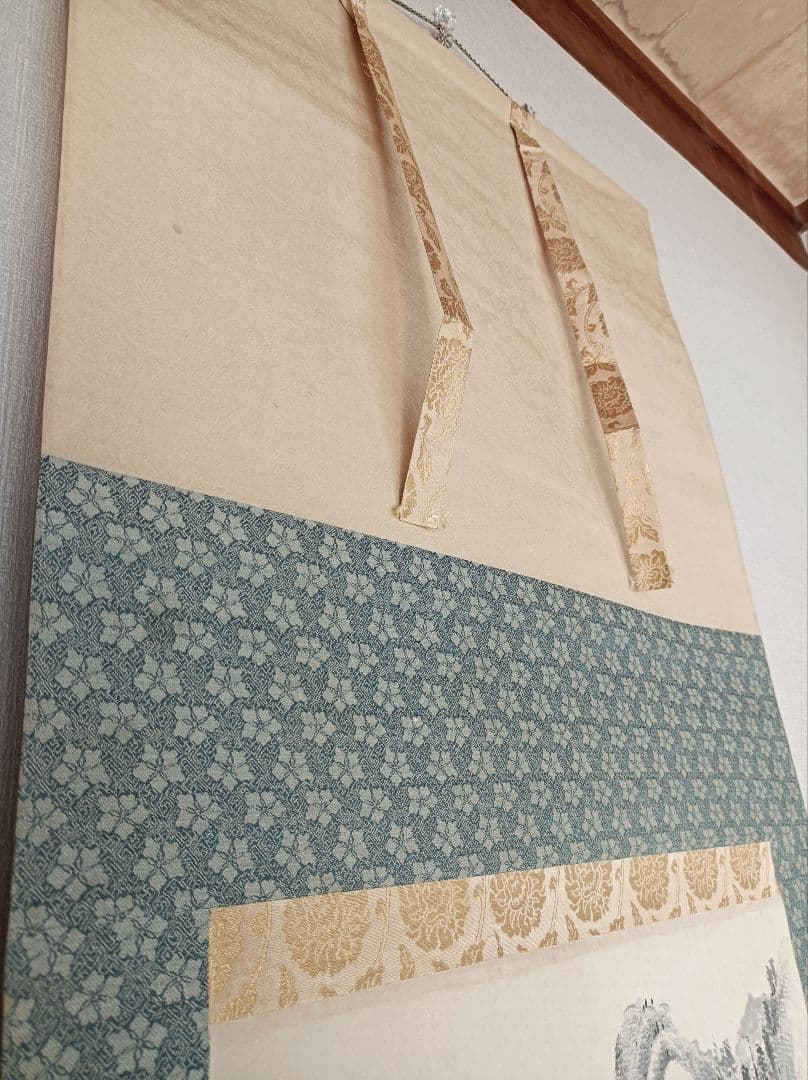 軸 開運 おもてなし 絵 龍神 山水 中国 四柱推命 風水 美術 骨董 インテリ