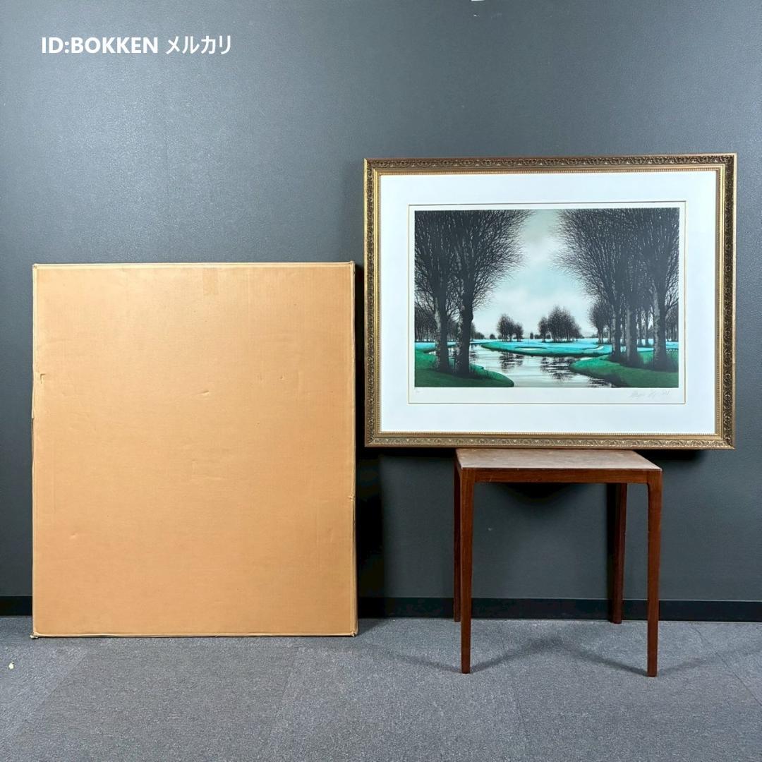 美品 ジャック・デペルト「フォレストオークスゴルフ場」リトグラフ 大作 サイン入