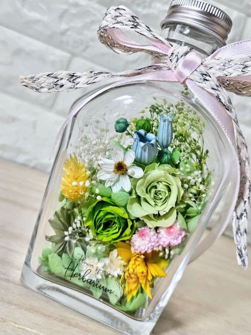 グリーンバラのお庭を覗いて♪…*¨♬ ハーバリウムボトルフラワー