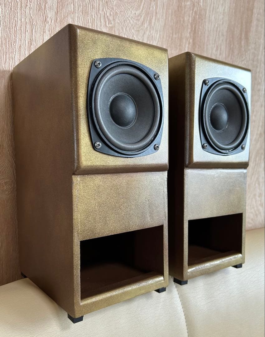 10cm フルレンジ使用 ダブルバスレフスピーカー（セミバックロードホーン）ペア