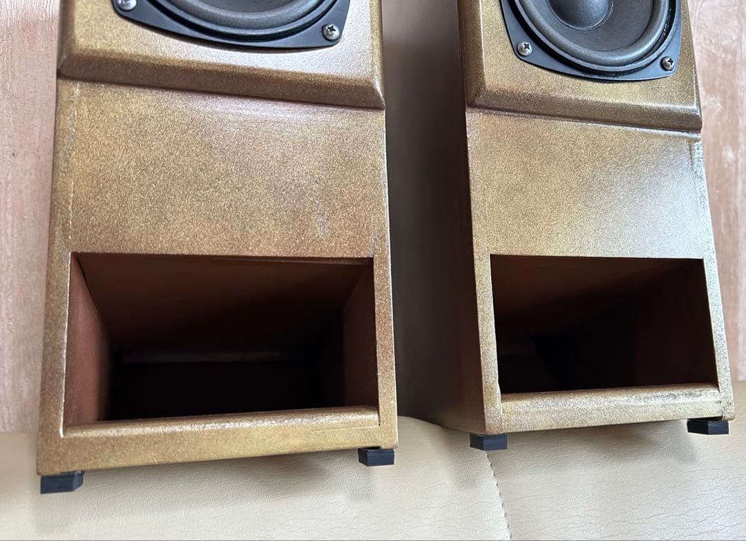 10cm フルレンジ使用 ダブルバスレフスピーカー（セミバックロードホーン）ペア