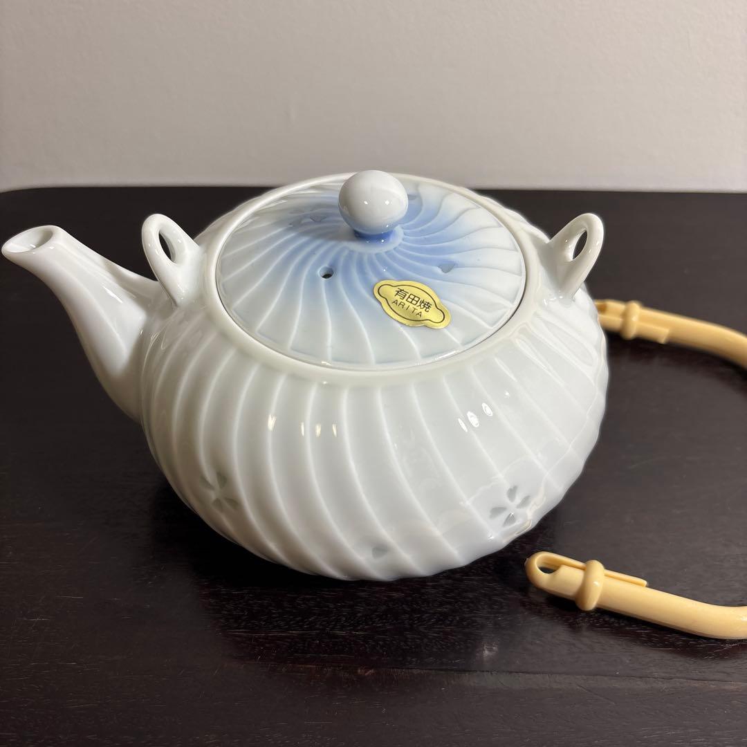 【新品21点フルセット】有田焼 蛍手 青白磁 豪華茶器 和食器セット 在銘