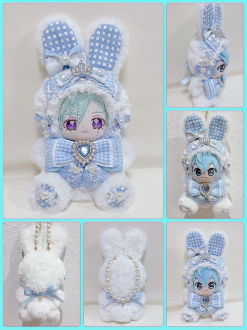 おすわり♥12~12.5cm♥ぬい服♥ちびぐるみ♥いつぬい♥うさぎ♥X65