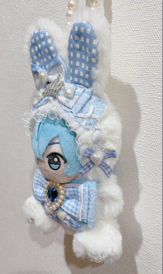 おすわり♥12~12.5cm♥ぬい服♥ちびぐるみ♥いつぬい♥うさぎ♥X65