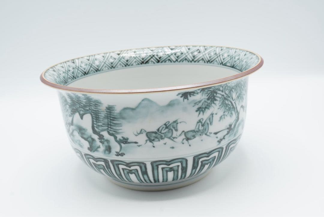 村田幸之助　六齋窯　山水染付文鉢