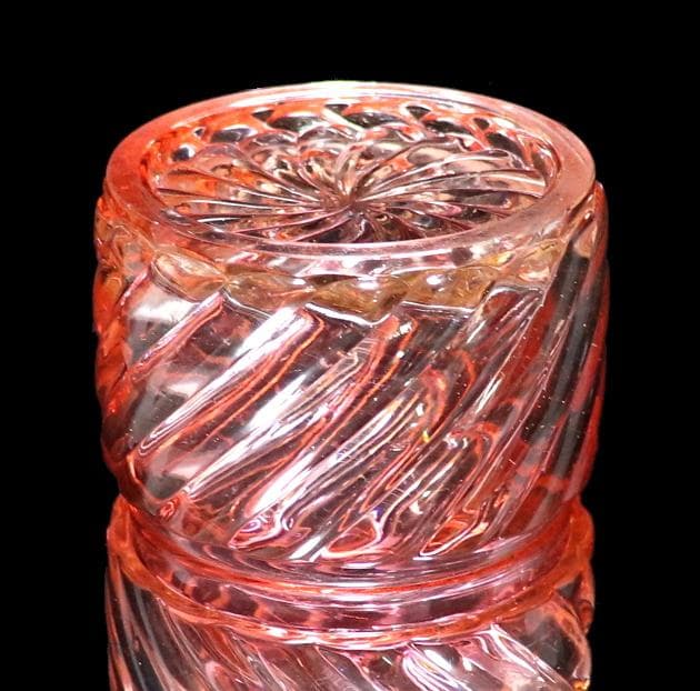 オールド・バカラ レア型 銀装飾 バンブーローズ 小物入れ 蓋物 アンティーク