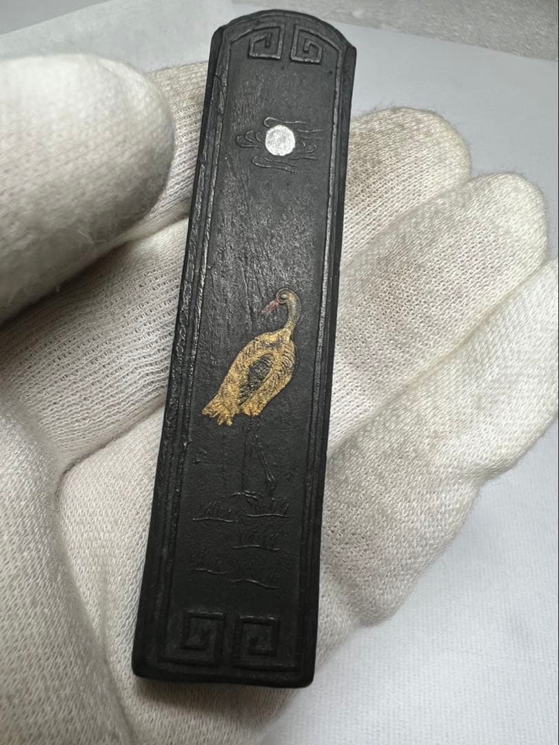 中華鑑賞骨董古墨一丁型16g 珍墨収集の方に！
