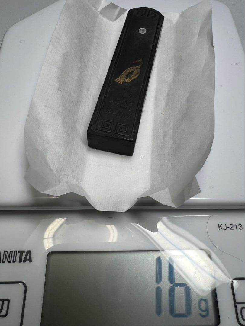 中華鑑賞骨董古墨一丁型16g 珍墨収集の方に！