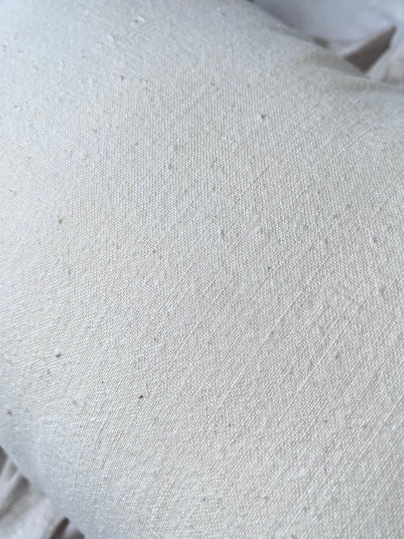 【美品】フランスアンティーク MD 赤ライン クッションカバー