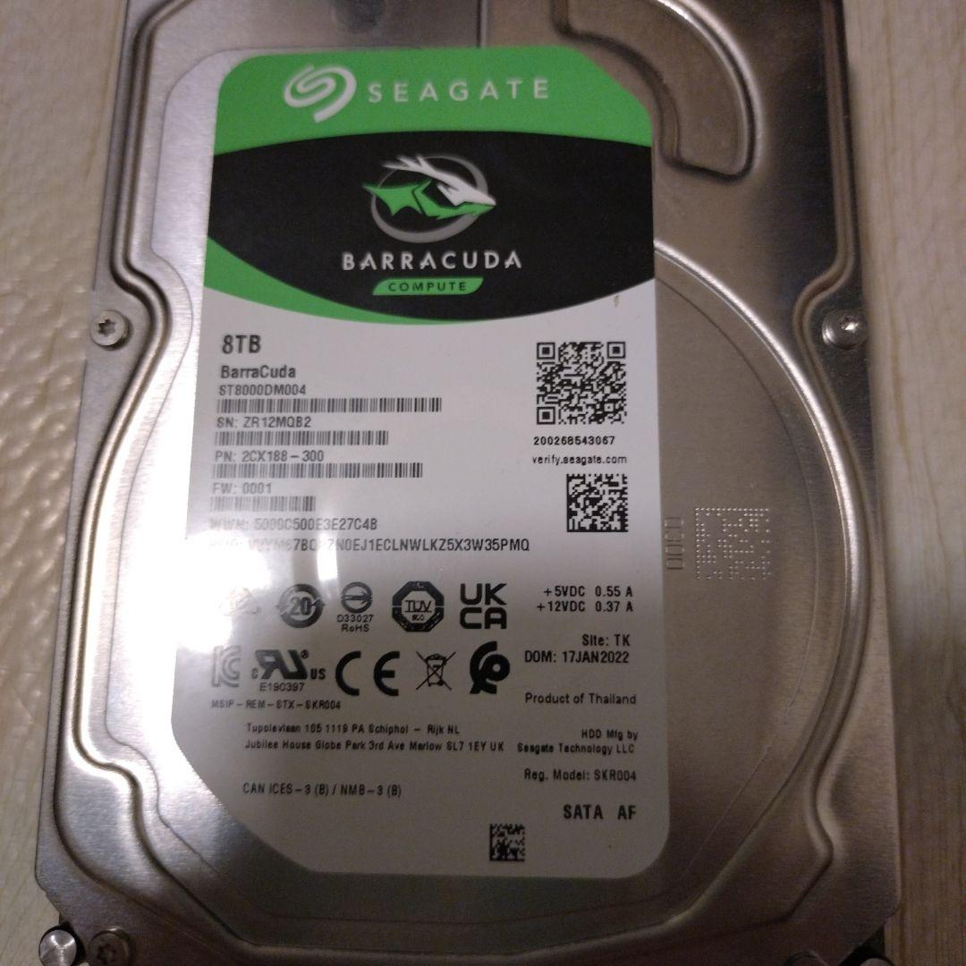 外付けハードディスク・ドライブ Seagate Barracuda 8TB HDD