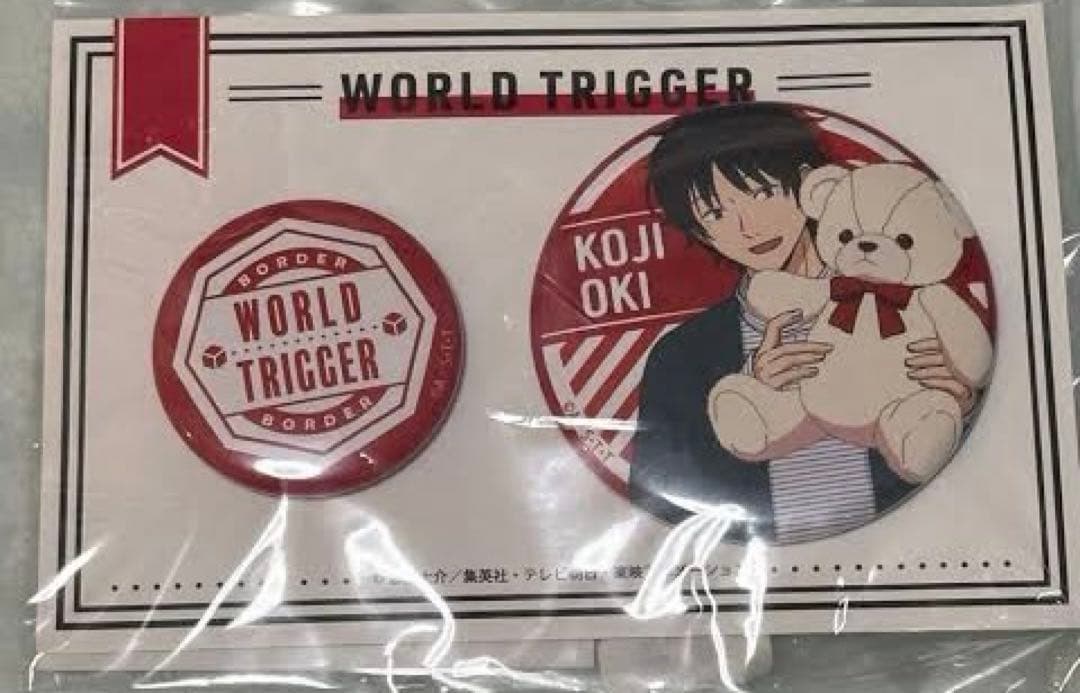 ワールドトリガー　隠岐孝二　缶バッジ　痛バッグ