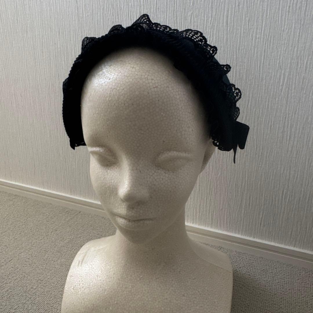 アノンハット ハンドメイド ダークグリーン すずらんのボンネット ロリータ