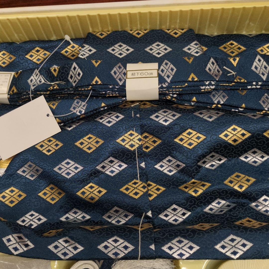 大幅値下げ七五三 男の子袴7点セット未使用タグ付き19センチ紐下60センチ