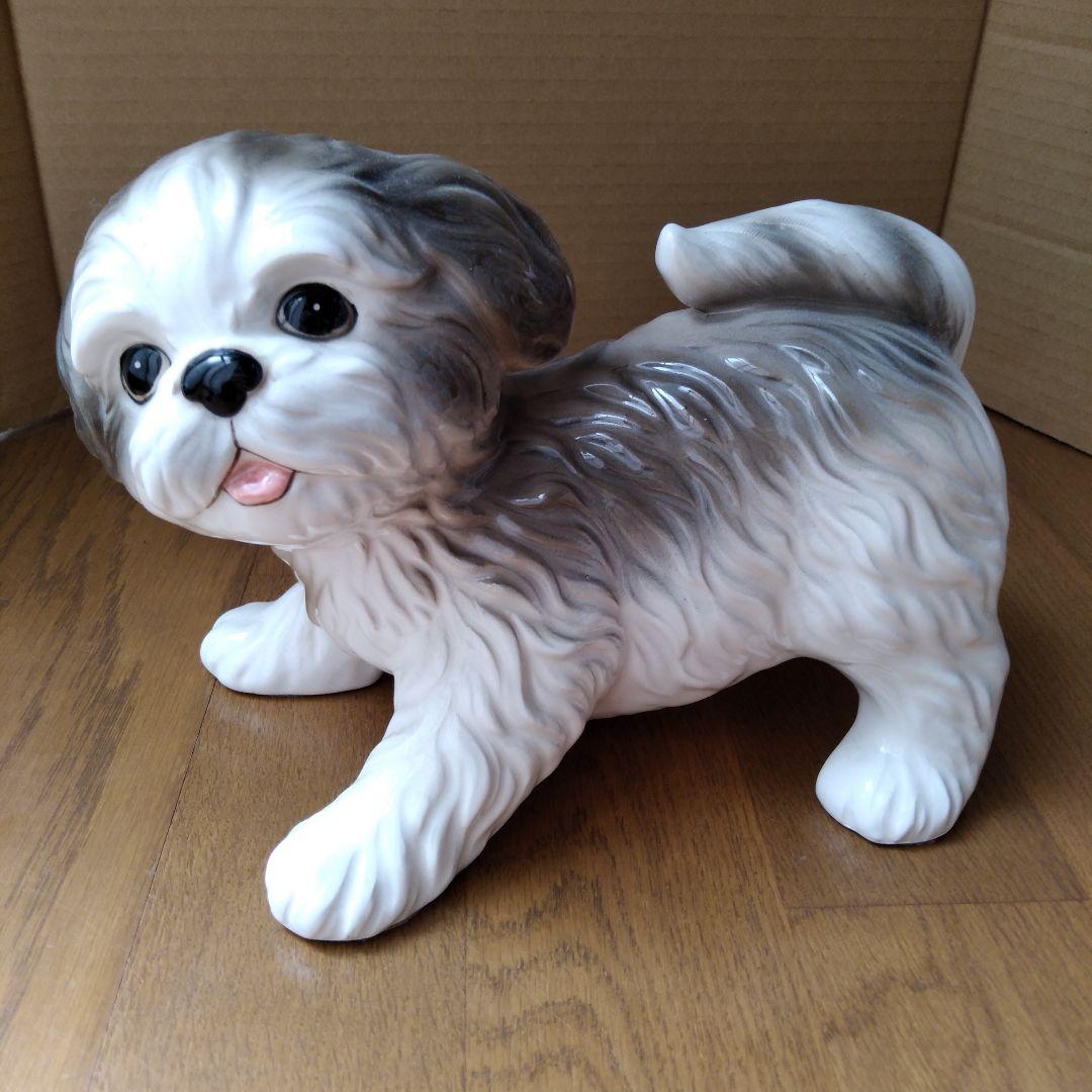 シーズー犬陶器製置物