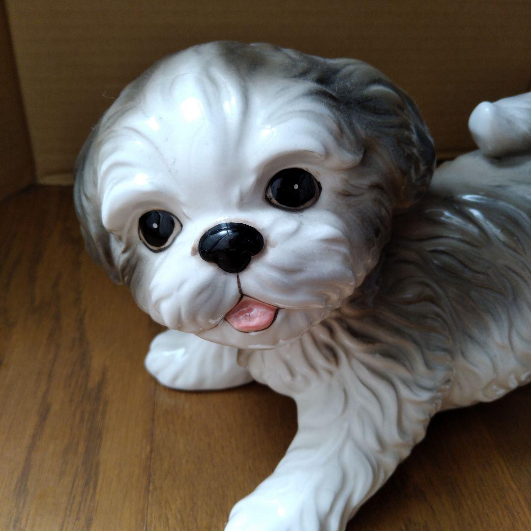 シーズー犬陶器製置物