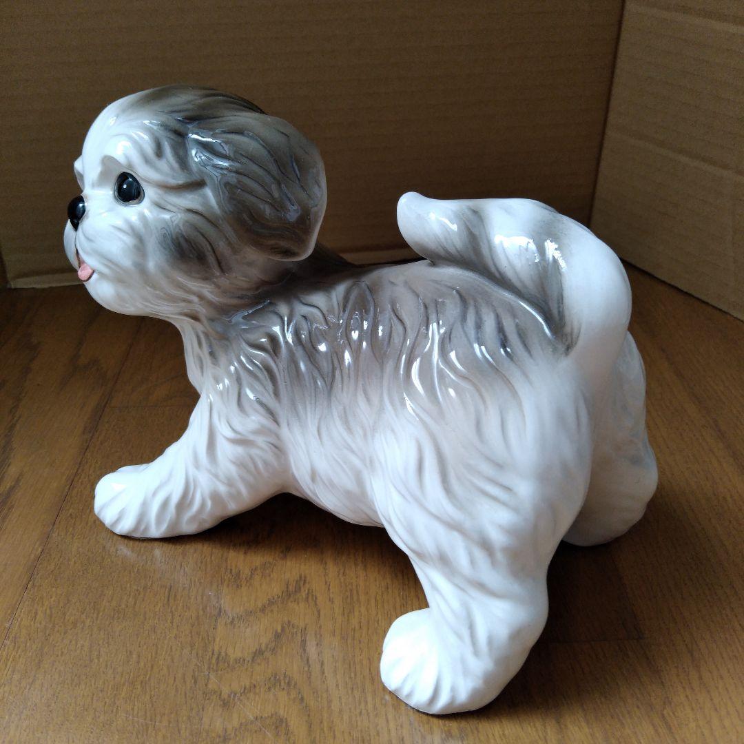 シーズー犬陶器製置物
