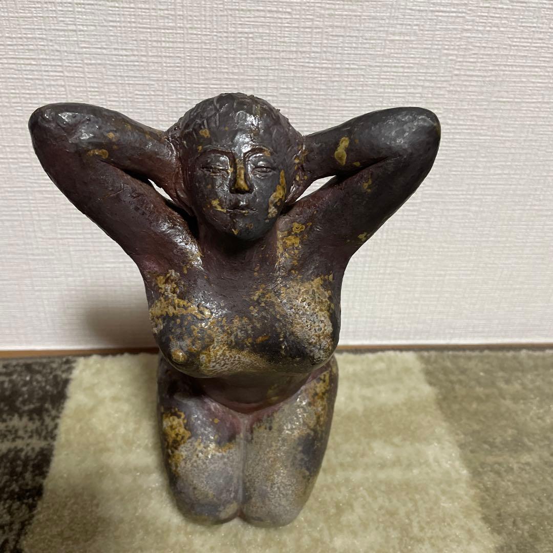 備前焼　裸婦　知加選作