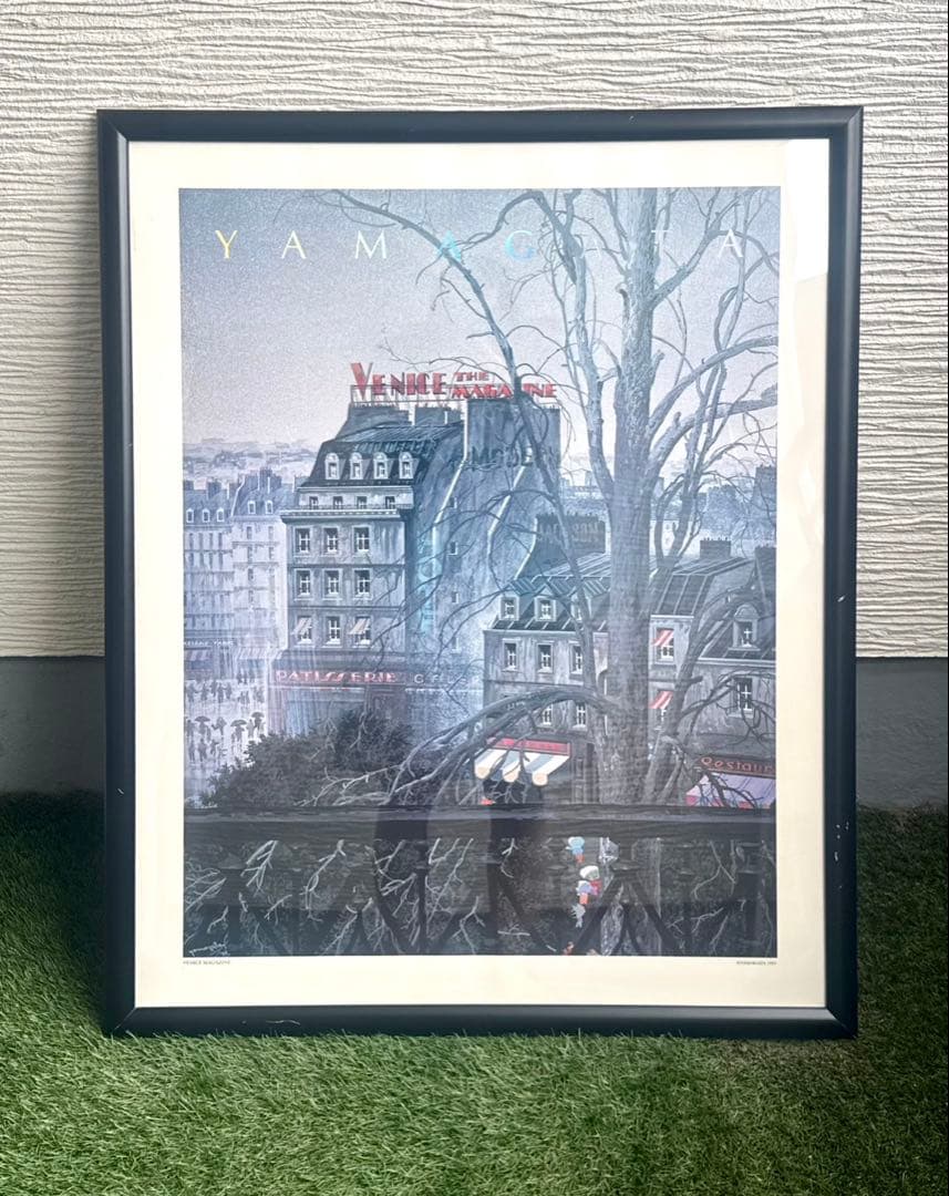 【希少】ヒロ・ヤマガタ「ベニスマガジン」額装 アートポスター