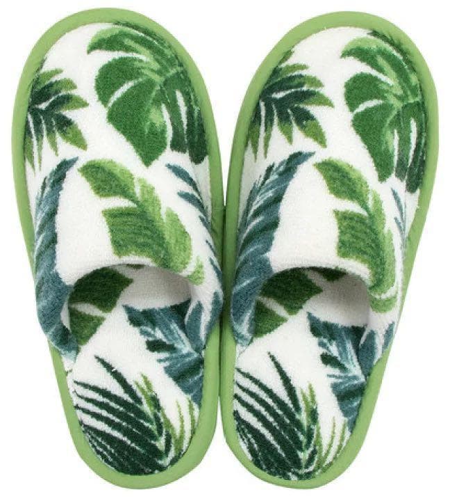 ボタニカル柄（グリーン）トイレセット　兼用フタカバー　４点セット モンステラ③