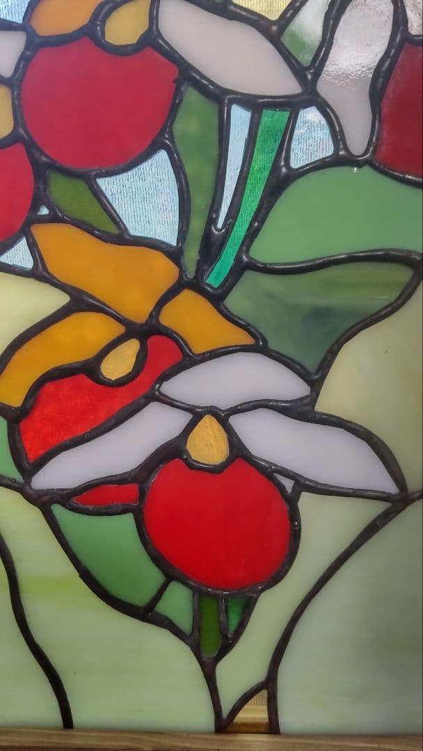 ハンドメイド　ステンドグラス 　胡蝶蘭モチーフ