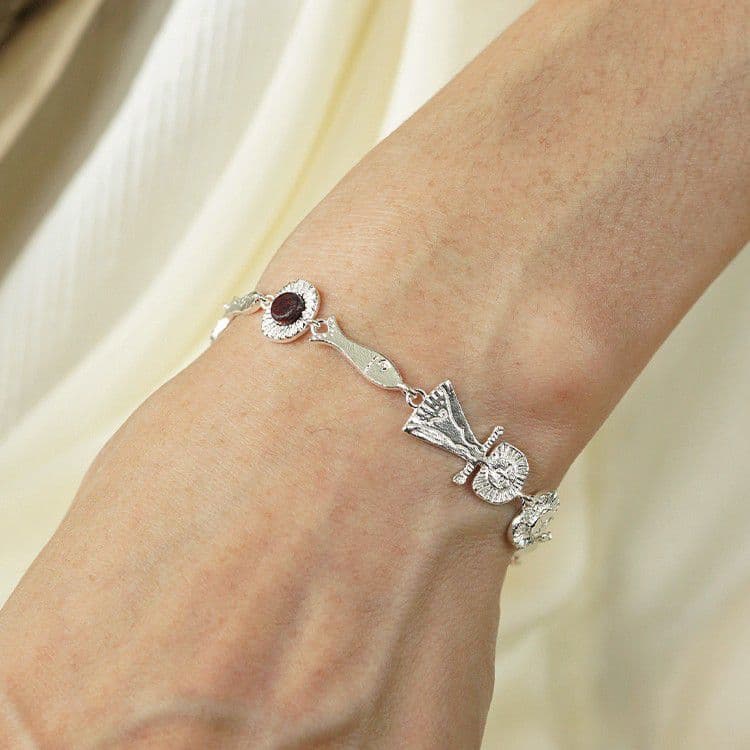 【S925純銀】海の精霊たちのトーテム・ブレスレット