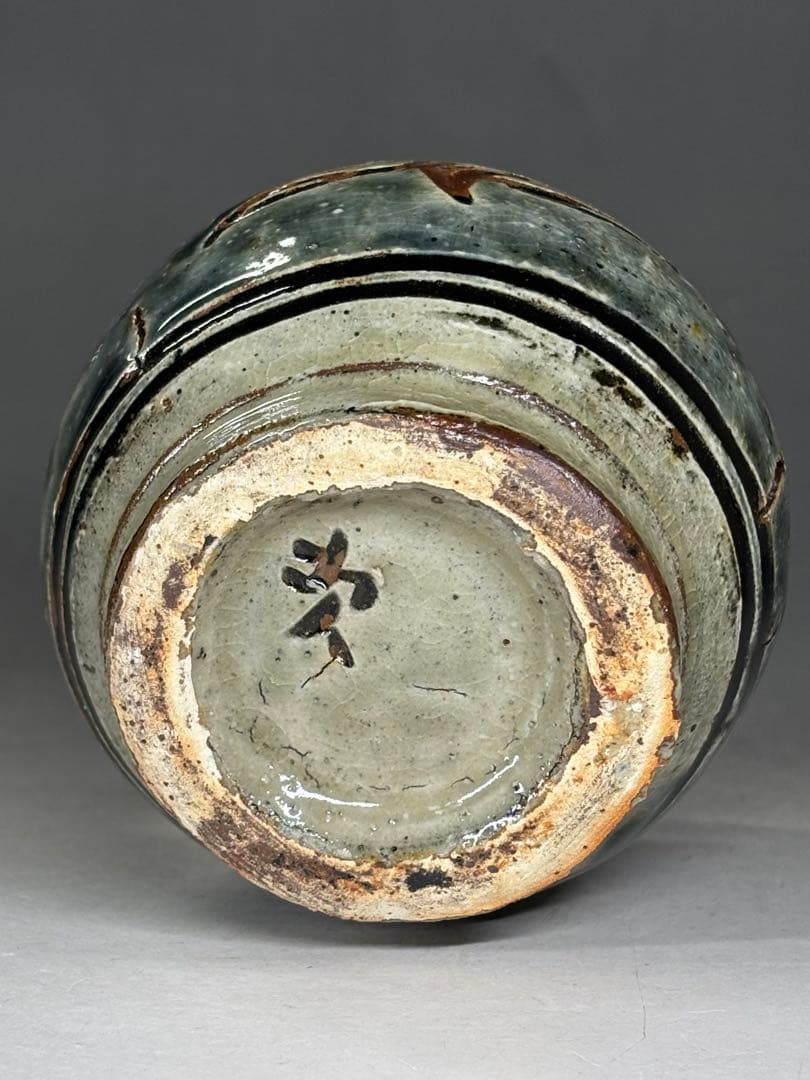 人間国宝『金城次郎』造 魚紋 壷 壺屋焼 花瓶 花生 壺 本物保証