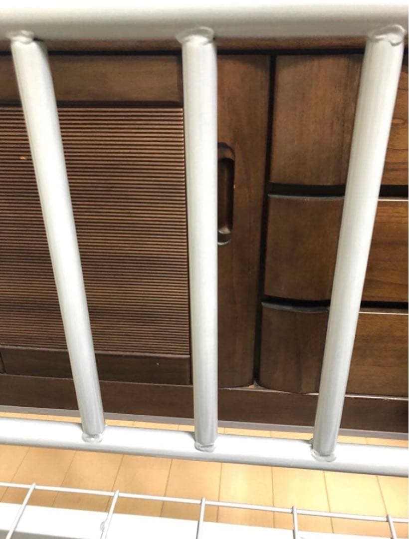 パイプベッド　シルバー　ニトリ　nitori 新生活　新社会人　新居　グレー