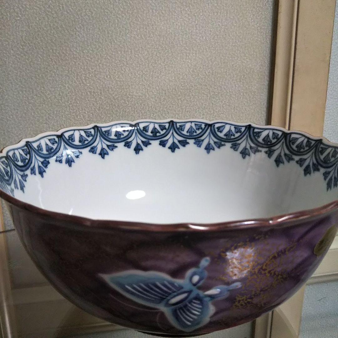 清水焼☆京焼☆瑞泉☆大鉢☆蝶々柄