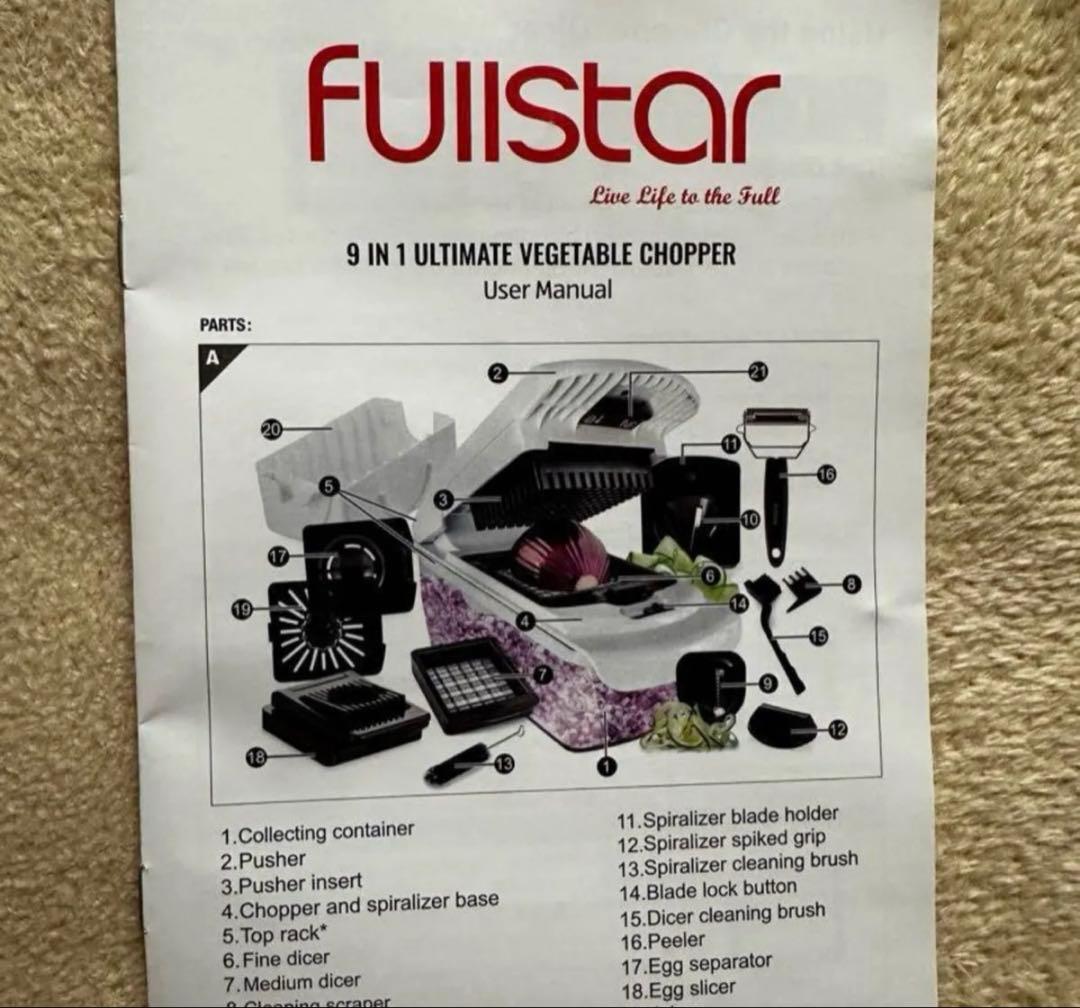 フルスター野菜チョッパー スライサー ピーラー　豪華８点セット　fullstar