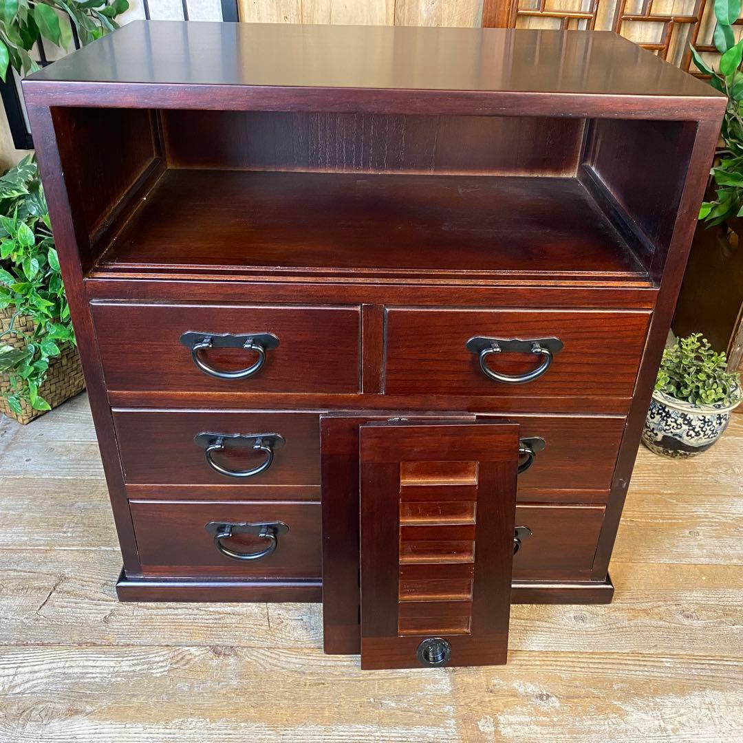 大幅値下げセール中！民芸家具桐材多引き出しチェストタンスA56㎝×58㎝木製収納