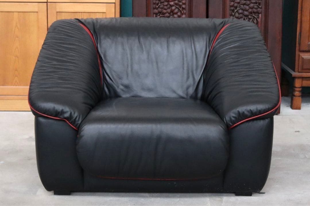 GMIS207B○イタリアモダン 1人掛けソファ シングルソファ アームソファ