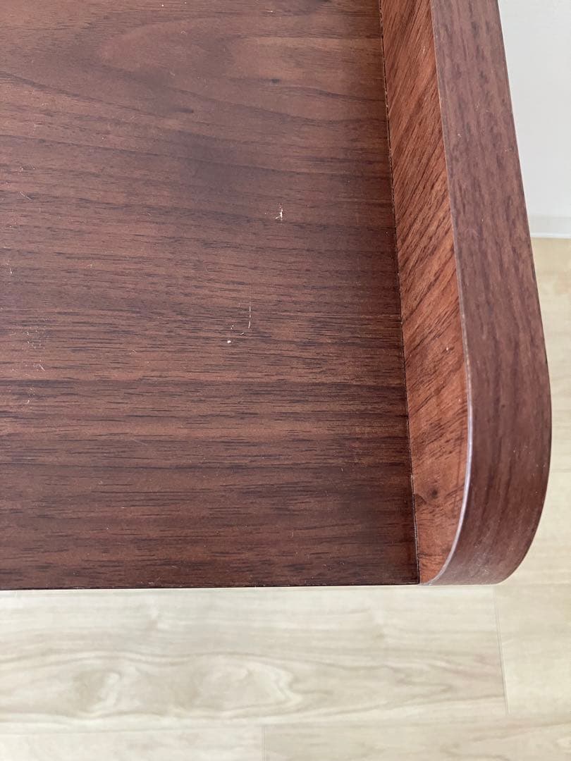 ダークブラウン オープンシェルフ付き学習机