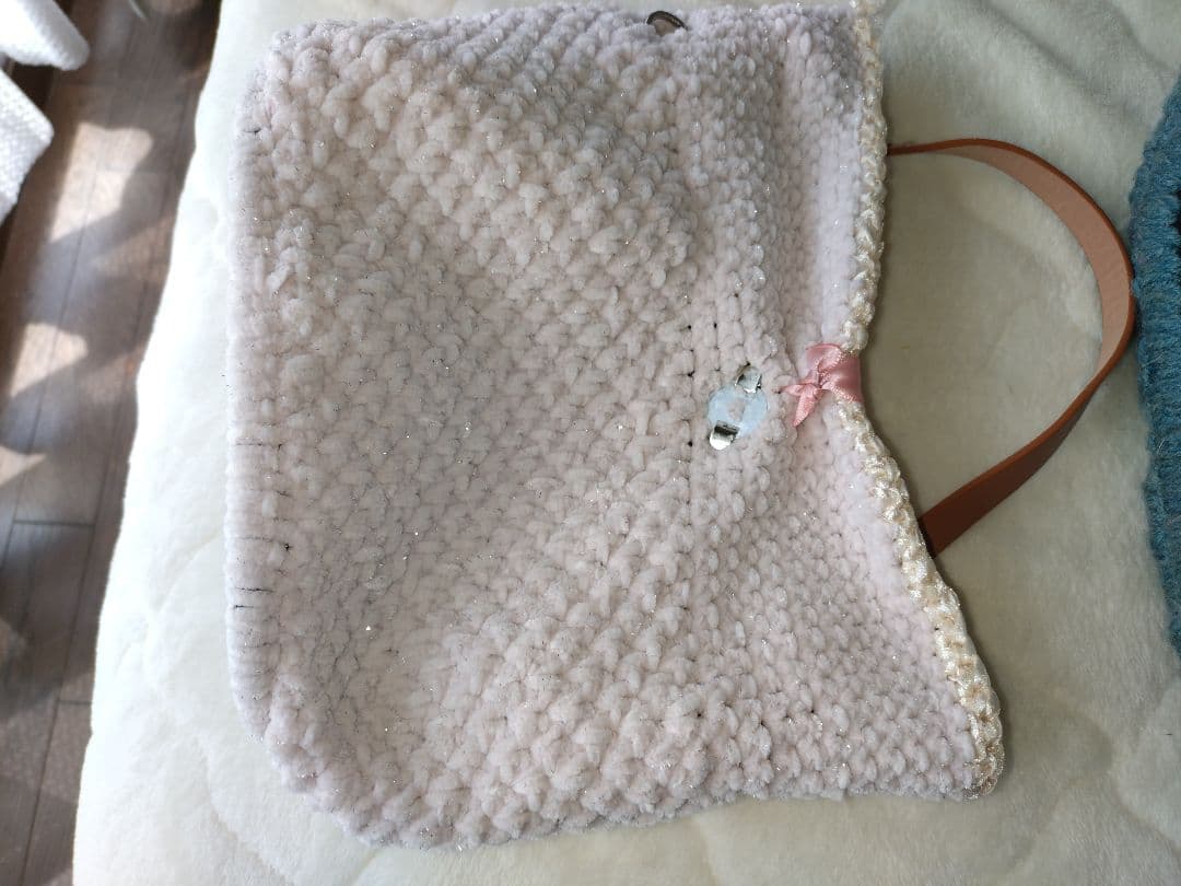 カラフルニットハンドバッグ4点セット