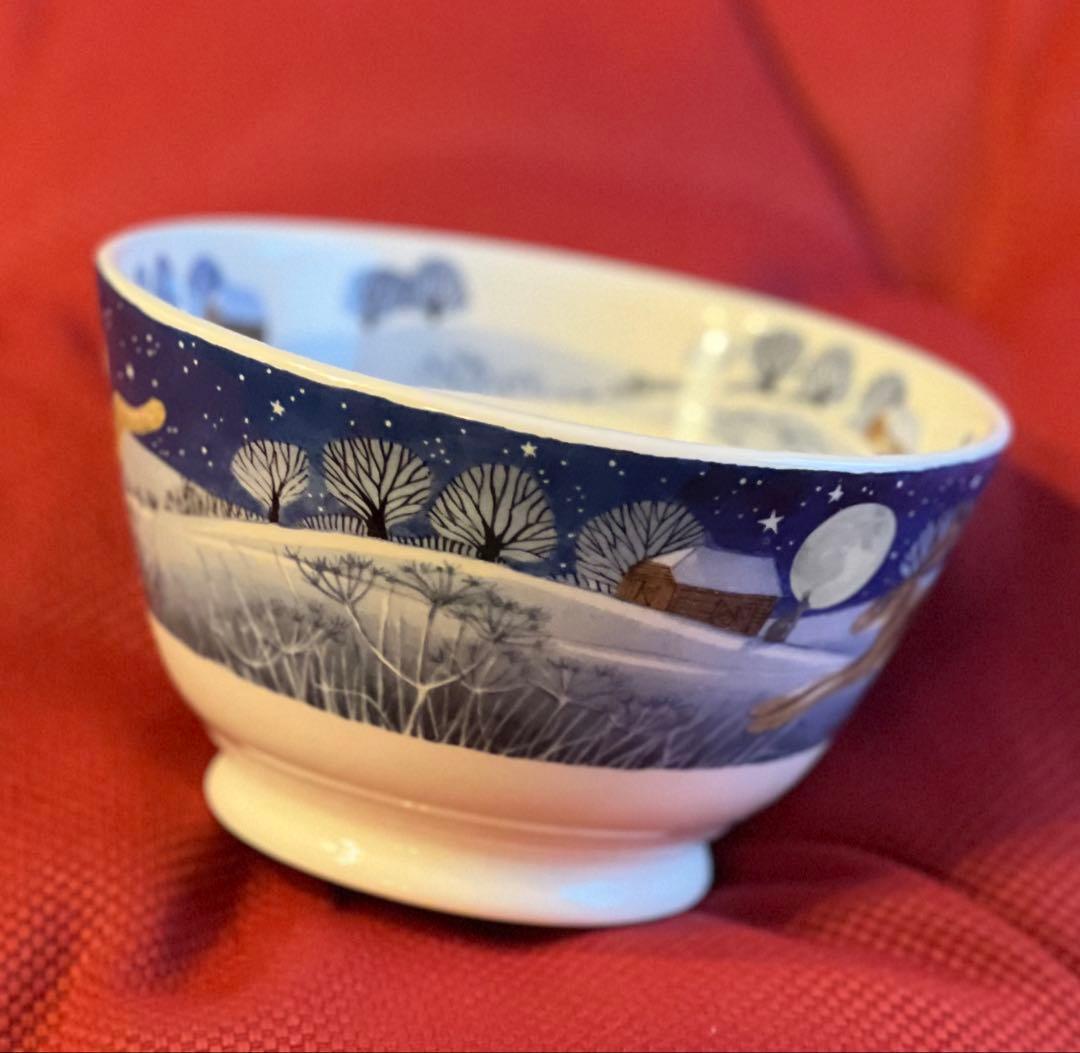 【新品】エマブリッジウォーター　ボウル　クリスマス　野うさぎ　ミッドナイトヘア