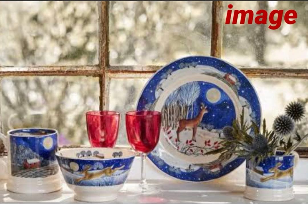 【新品】エマブリッジウォーター　ボウル　クリスマス　野うさぎ　ミッドナイトヘア