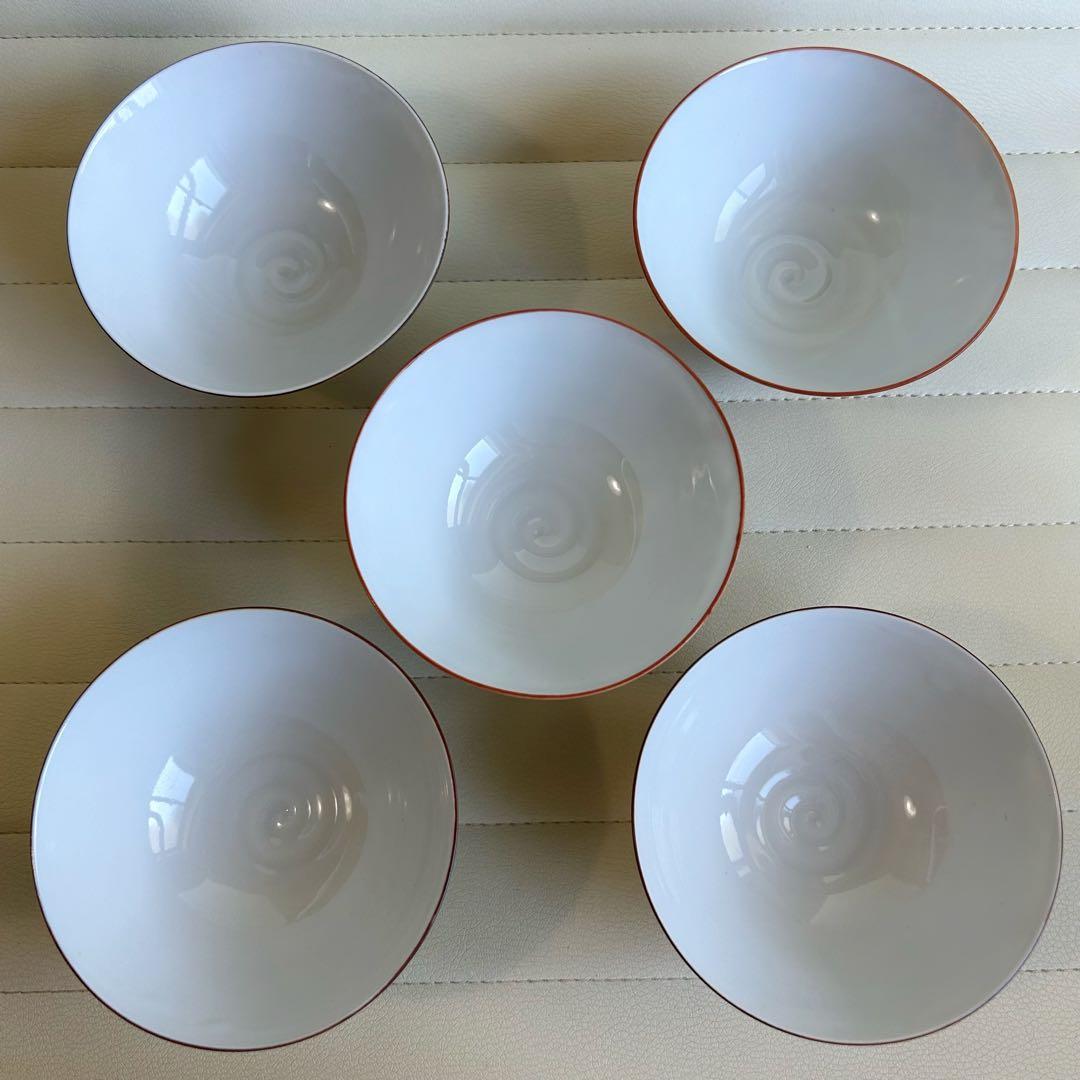 有田焼　西陶謹製　稔窯　絵変わり　飯碗　茶碗　5客セット　赤絵　古伊万里　色絵