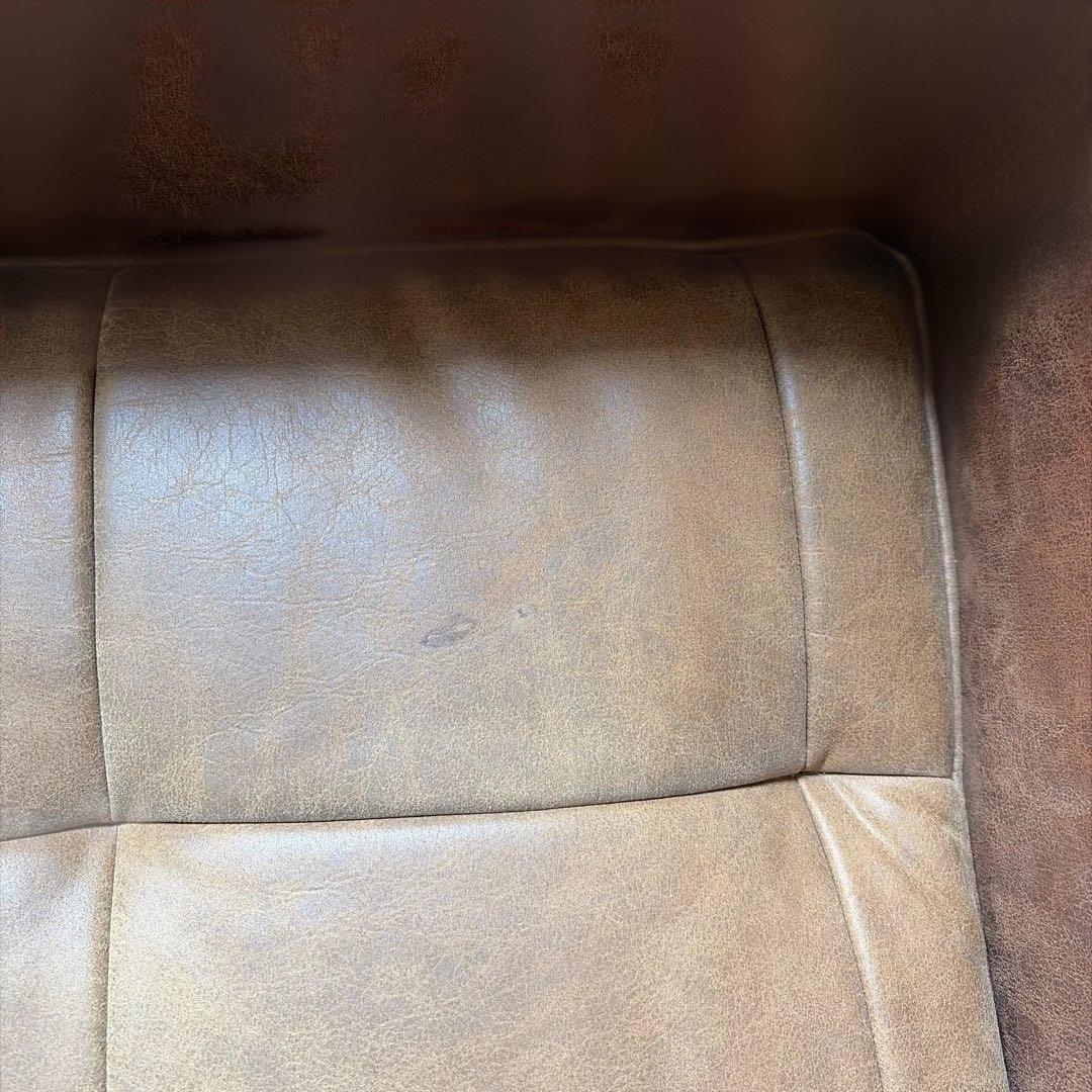 やかん-レザーテックス クラッシュゲート 3人掛けソファ