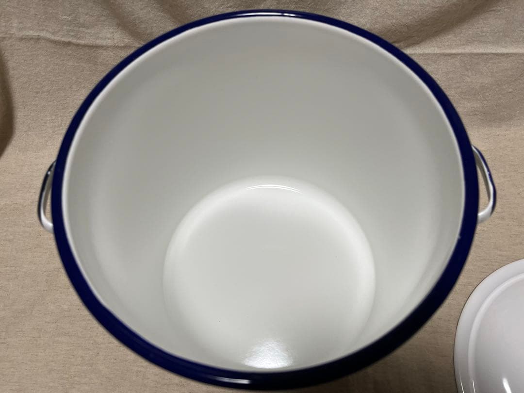 ホーロー缶 ホーローブレッド缶 ブレッド缶 大小セット ブルー